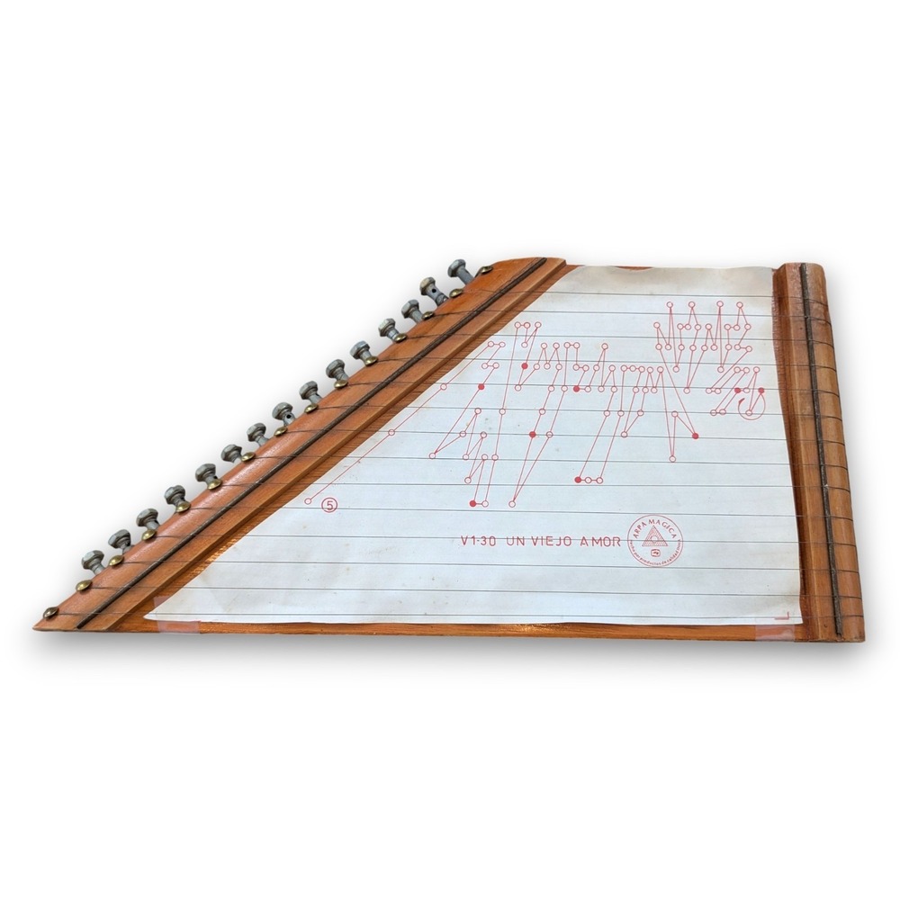 15 String Harp Arpa Magica Zither Style Harp Wooden Instrument 16x8